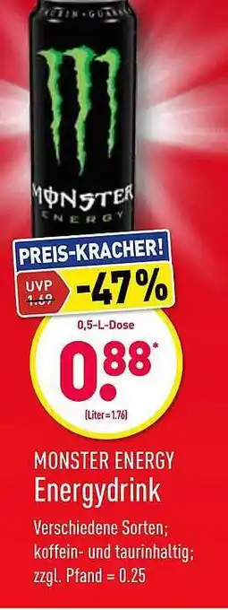 Aldi Nord Monster Energy Energydrink 0,5L Angebot