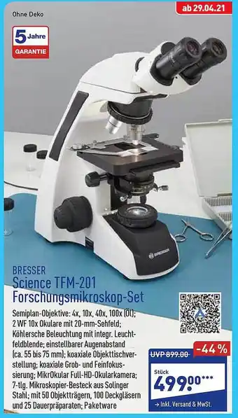 Aldi Nord Bresser Science Tfm-201 Forschungsmikroskop-set Angebot