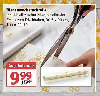 Globus Bienenwachstuchrol Angebot