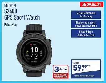 Aldi Nord Medion S2400 Gps Sport Watch Angebot