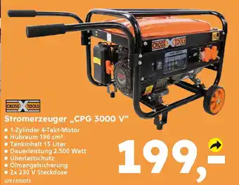 Globus Baumarkt CROSS TOOLS Stromerzeuger „CPG 3000 V❝ Angebot