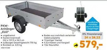 Globus Baumarkt PKW- Anhänger „EU2" Angebot