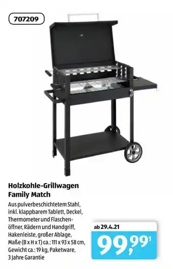 Aldi Süd Holzkohle-grillwagen Family Match Angebot