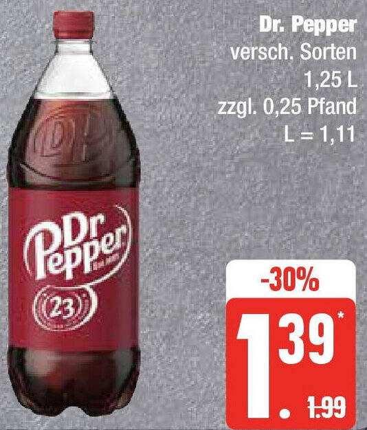 Dr. Pepper 1,25 L Angebot bei Edeka