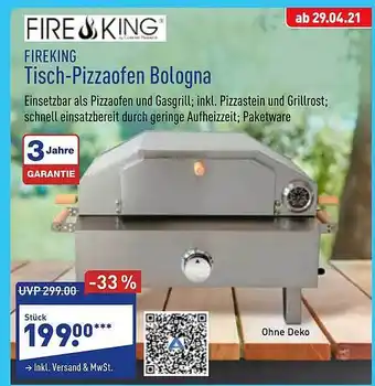 Aldi Nord Fireking Tisch Pizzaofen Bologna Angebot