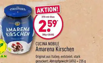 Aldi Nord Cucina Nobile Amarena Kirschen 370ml Angebot