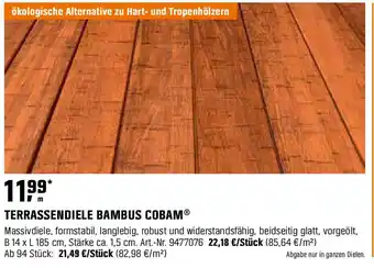 OBI TERRASSENDIELE BAMBUS COBAM Angebot