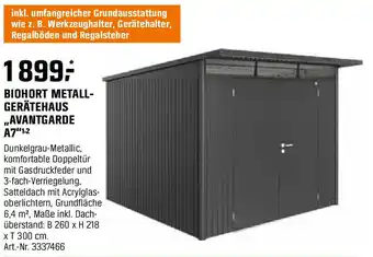 OBI BIOHORT METALL- GERÄTEHAUS ,,AVANTGARDE A7" Angebot