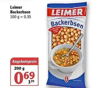 Globus Leimer Backerbsen Angebot