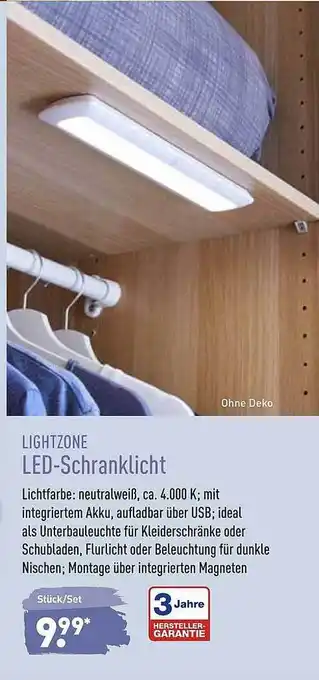 Aldi Nord Lightzone Led Schranklicht Angebot