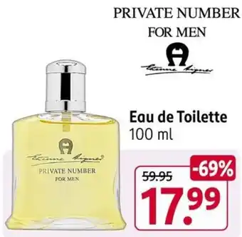 Rossmann PRIVATE NUMBER FOR MEN Etienne Aigner Eau de Toilette 100 ml Angebot