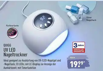 Aldi Nord Quigg Uv Led Nageltrockner Angebot