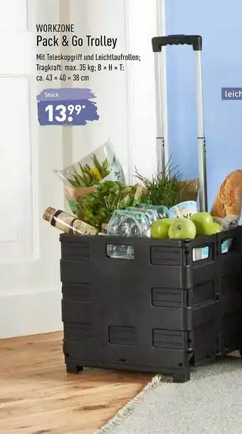 Aldi Nord Workzone Pack & Go Trolley Angebot