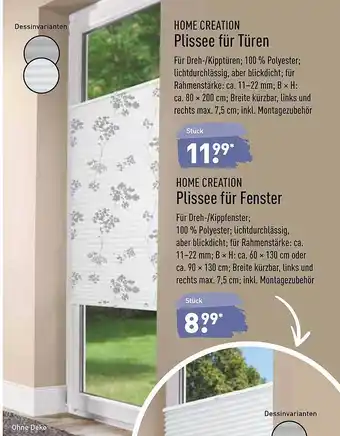 Aldi Nord Home Creation Plisee Für Türen Oder Plissee Für Fenster Angebot