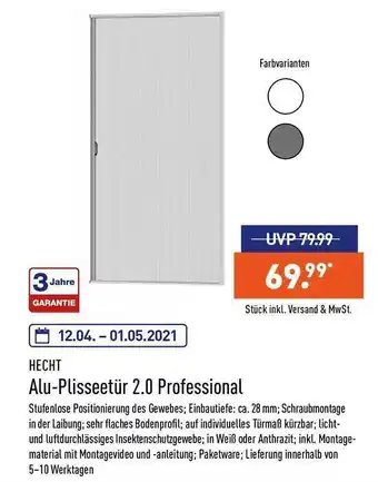 Aldi Nord Hecht Alu-pliseetür 2.0 Professional Angebot