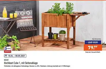 Aldi Nord Hecht Hochbeet Cube 1, Mit Seitenablage Angebot