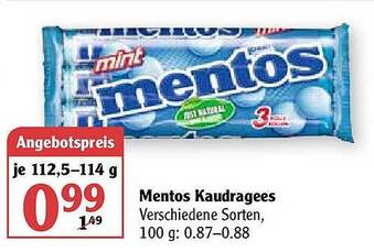 Globus Mentos Kaudragees Angebot