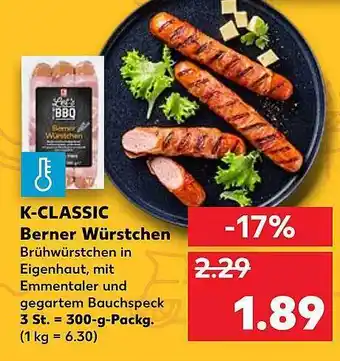 Kaufland K-Classic Berner Würstchen 300g Angebot