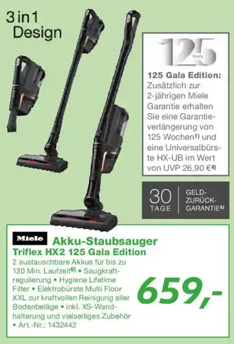 EP Miele Akku-Staubsauger Triflex HX2 125 Gala Edition Angebot