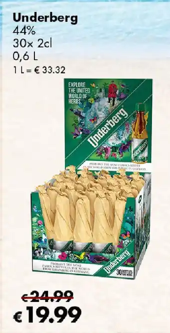 Travel Free Underberg 44% 30x 2cl 0,6 L Angebot