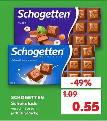 Kaufland Schogetten Schokolade 100g Angebot