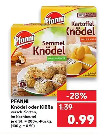 Kaufland Pfanni Knödel Oder Klöße 200g Angebot