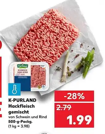 Kaufland K-Purland Hackfleisch Gemischt 500g Angebot