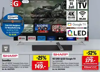 Lidl SHARP 4K-UHD-QLED Google-TV Angebot