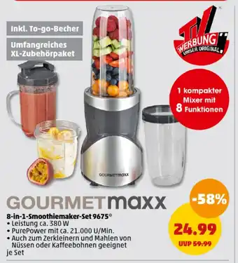 PENNY GOURMETMAXX 8-in-1-Smoothiemaker-Set 9675 Angebot