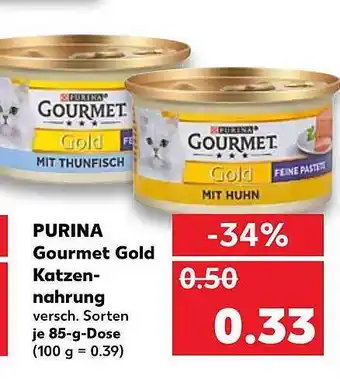 Kaufland Purina Gourmet Gold Katzennahrung 85g Angebot