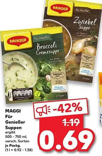 Kaufland Maggi Für Genießer Suppen 500-750ml Angebot