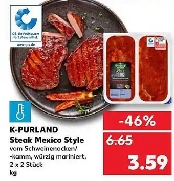 Kaufland L-Purland Steak Mexico Style Angebot