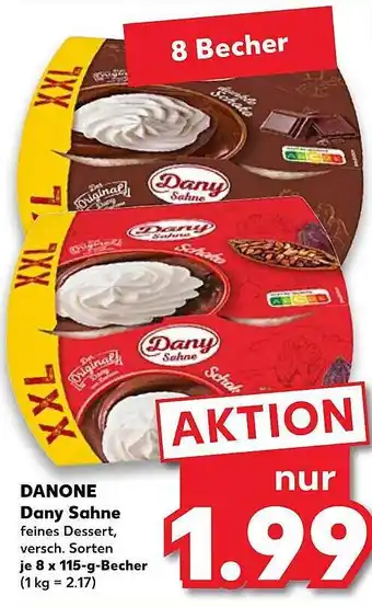 Kaufland Danone Dany Sahne 8x115g Becher Angebot