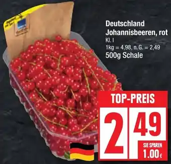 Edeka Deutschland Johannisbeeren, rot 500 g Schale Angebot