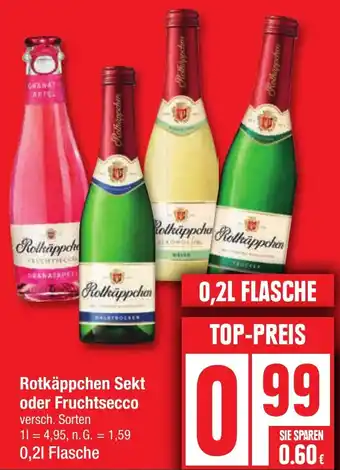 Edeka Rotkäppchen Sekt oder Fruchtsecco 0,2 L Flasche Angebot