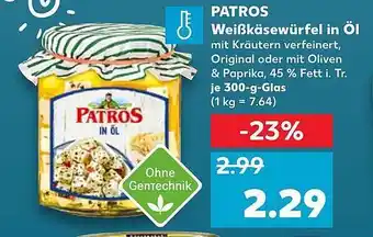 Kaufland Patros Weißkäsewürfel In öl 300g Angebot