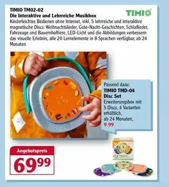 Globus Timio Tm02-02 Die Interactive Und Lehrreiche Musikbox Angebot