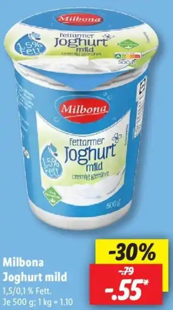 Lidl Milbona Joghurt mild 500 g Angebot