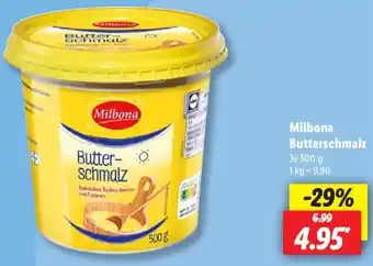 Lidl Milbona Butterschmalz 500 g Angebot