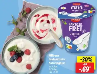 Lidl Milbona Laktosefreier Naturjoghurt 500 g Angebot