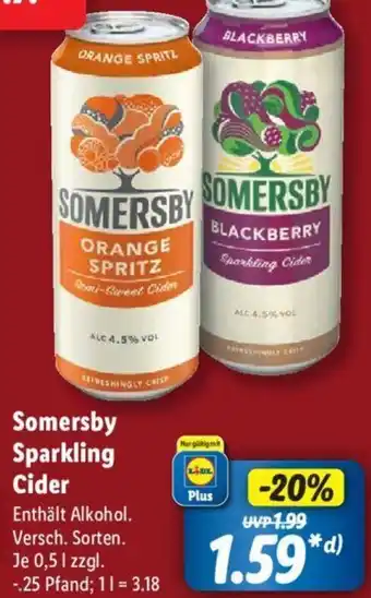 Lidl Somersby Sparkling Cider 0,5 L Angebot