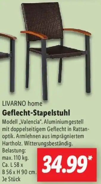 Lidl LIVARNO home Geflecht-Stapelstuhl Angebot