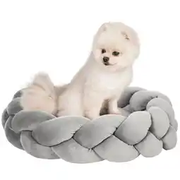 Netto Marken-Discount PawHut Haustierbett mit zusätzlichem Kissen grau 55L x 55B x 14H cm Angebot