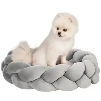 Netto Marken-Discount PawHut Haustierbett mit zusätzlichem Kissen grau 55L x 55B x 14H cm Angebot