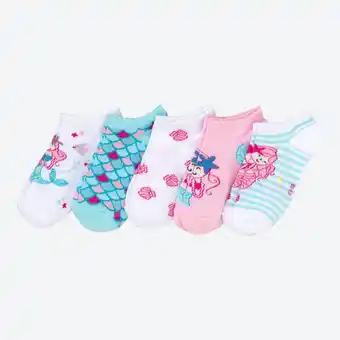 NKD Kinder-Mädchen-Sneaker-Socken mit Meerjungfrauen-Motiv, 5er-Pack Angebot