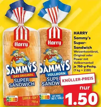 Kaufland HARRY Sammy's Super Sandwich 750 g Packg. Angebot