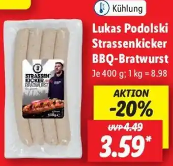Lidl Lukas Podolski Strassenkicker BBQ-Bratwurst 400 g Angebot