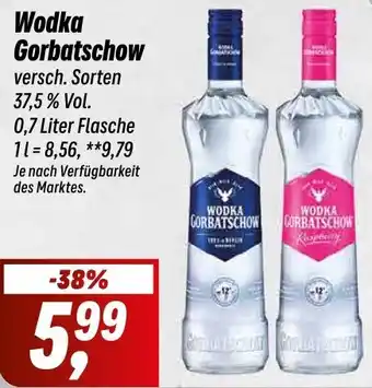 Simmel Wodka Gorbatschow 0,7 Liter Flasche Angebot