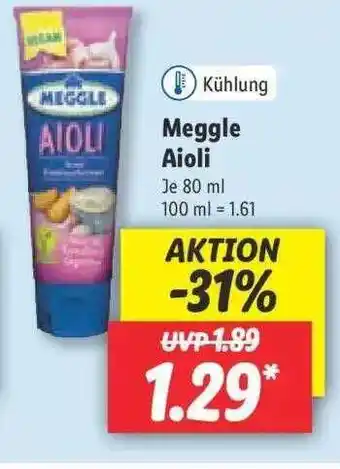 Lidl Meggle Aioli 80ml Angebot