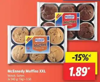 Lidl McEnnedy Muffins XXL 540g Angebot